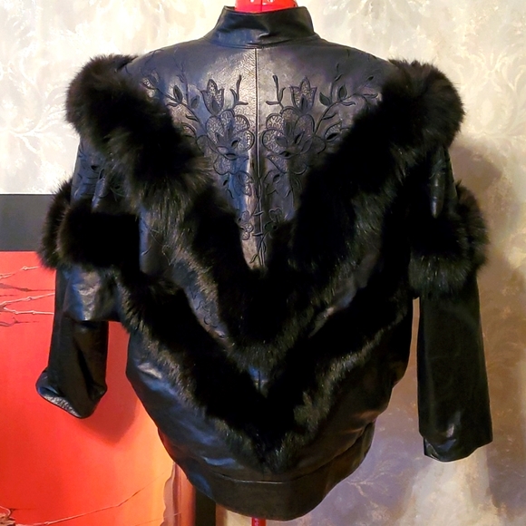 Vintage Dominic Bellissimo leather and fur coat - Picture 4 of 16